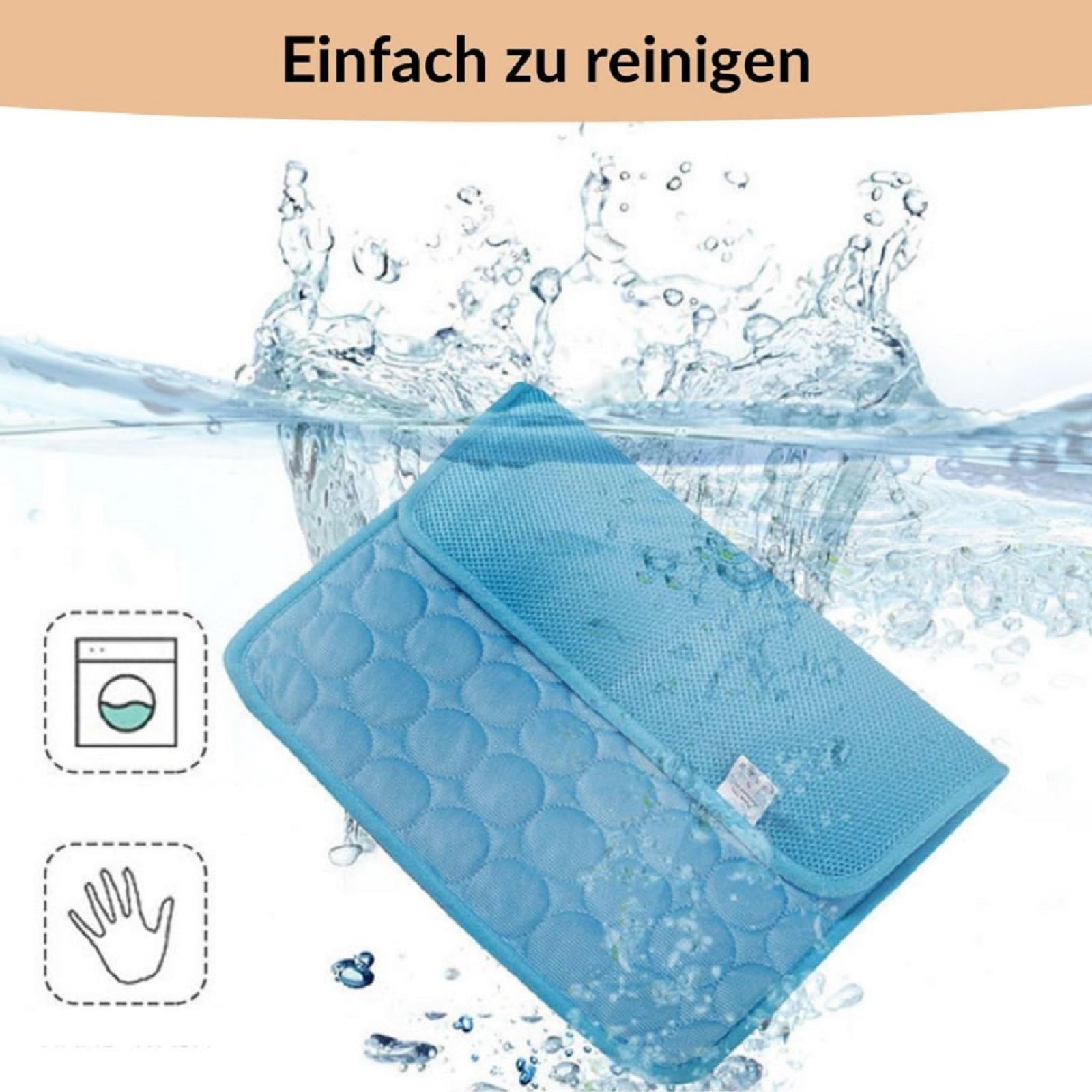 Tapis Refroidissant pour Chien Confortable, FreshPad – Tapis Rafraîchissant pour Chien et Chat, Coussin Fraîcheur Portable pour Été (Bleu, XXL (100x150 cm))