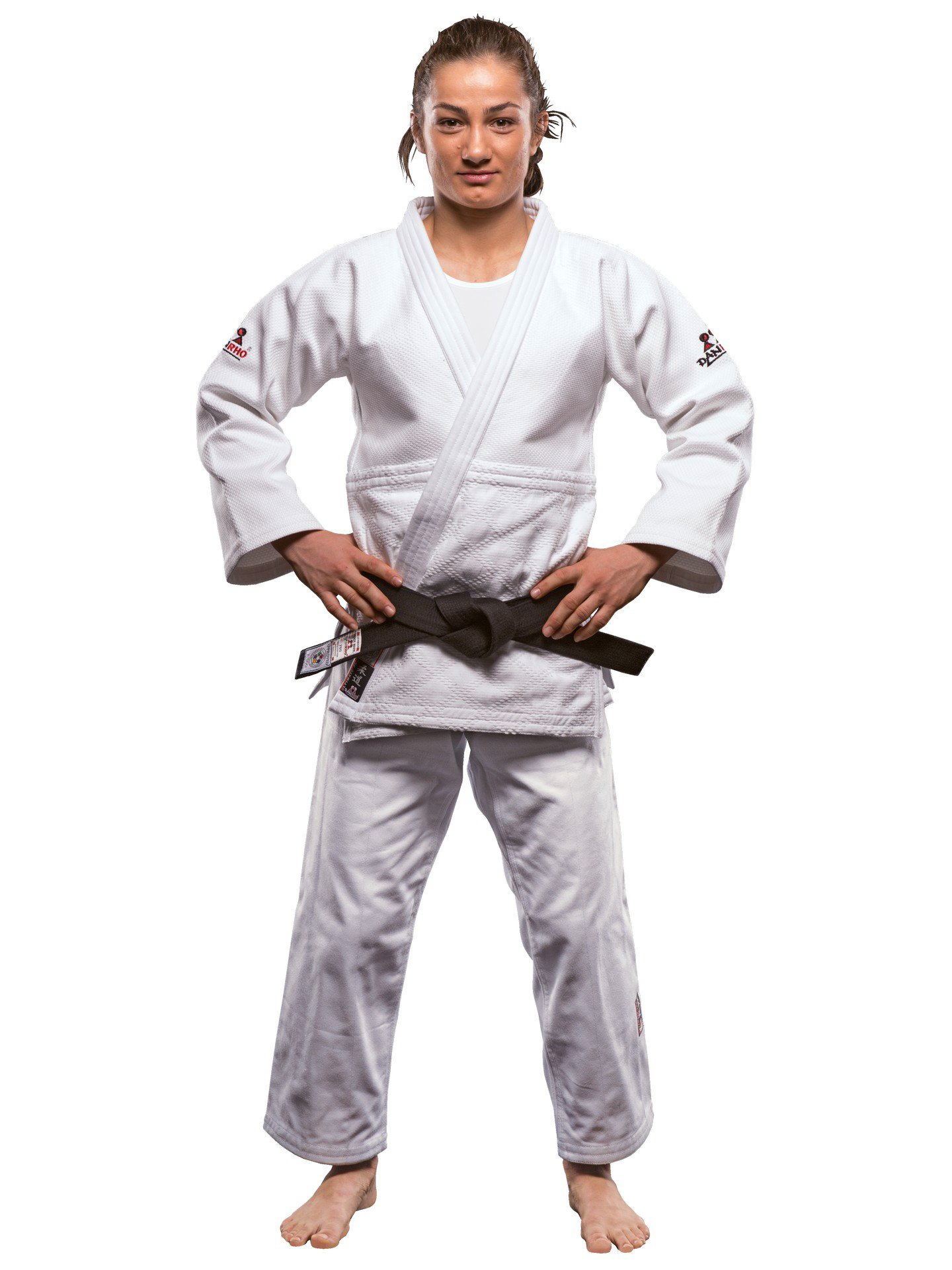 DanRho Judogi Ultimate 750 IJF Approved mit Label weiß Judoanzug Gi