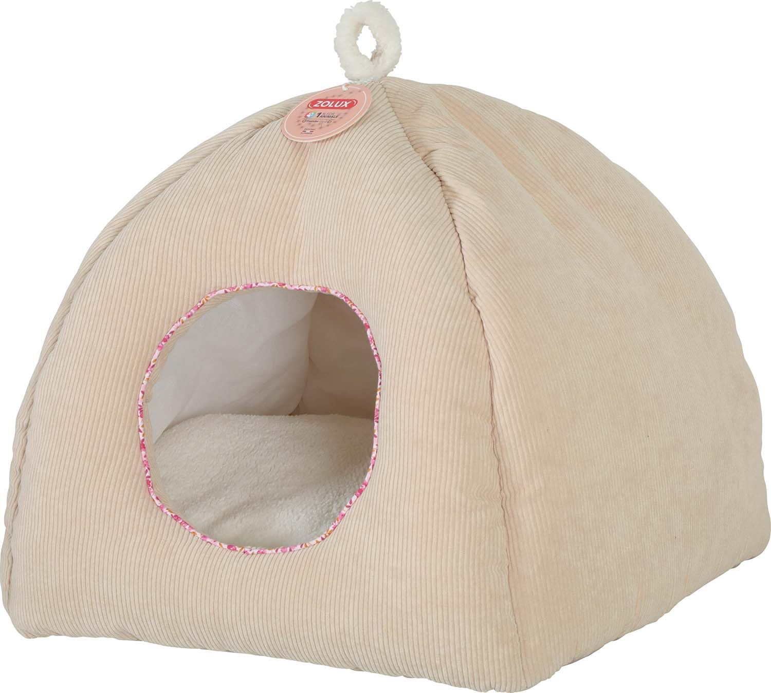 Igloo pour Chats en Velours côtelé Bloom
