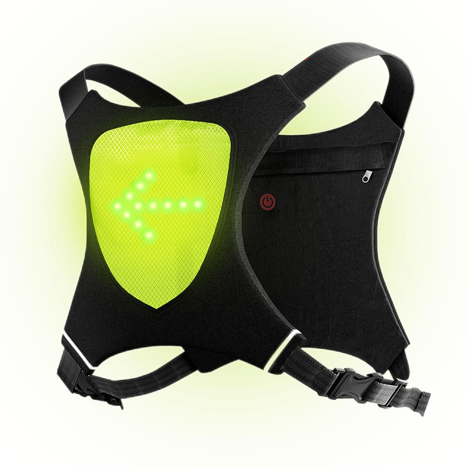 Gilet de cyclisme avec LED clignotante - gilet haute visibilité avec LED, vêtements de cyclisme pour la nuit | Gilet de course réfléchissant-gilet lumineux de guidage universel pour joggeurs, cyclisme