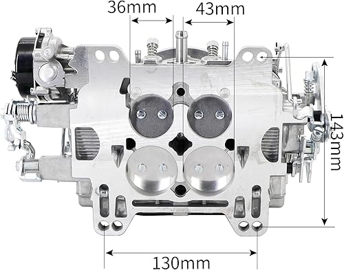 Miniatura 6 de Dokili Carburador 1406 para 600 CFM, 4 barriles AFB, orificio cuadrado, compatible con G.MC Silverado Corvette Mustang Pickup Truck Choke eléctrico