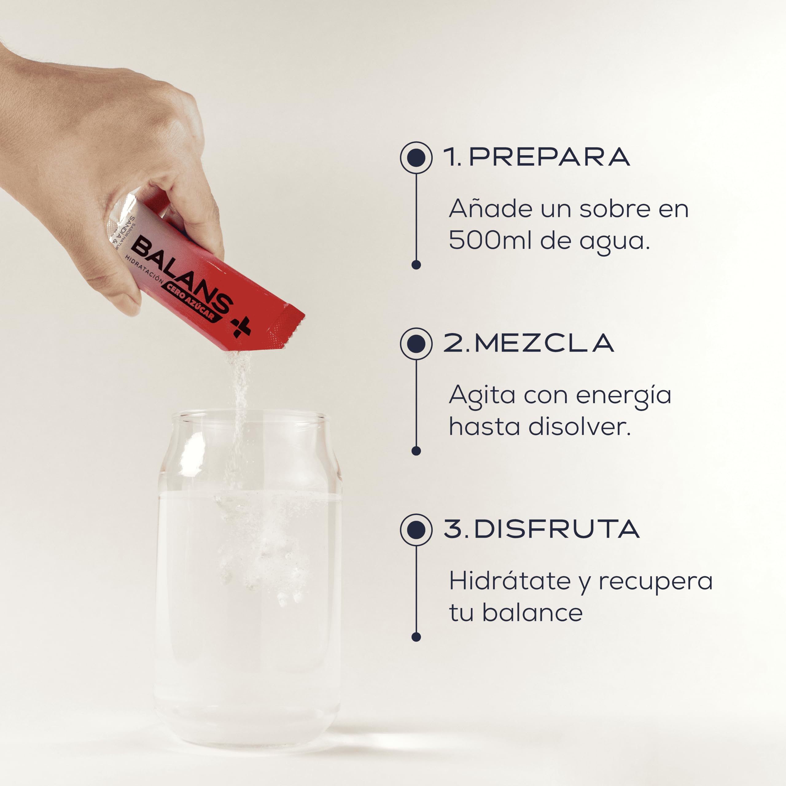 Balans | Electrolitos en Polvo Sin Azúcar | Sodio, Potasio, Magnesio y Agua de Coco | Hidratación Deportiva | Caja 6 Sobres | Sabor Sandía