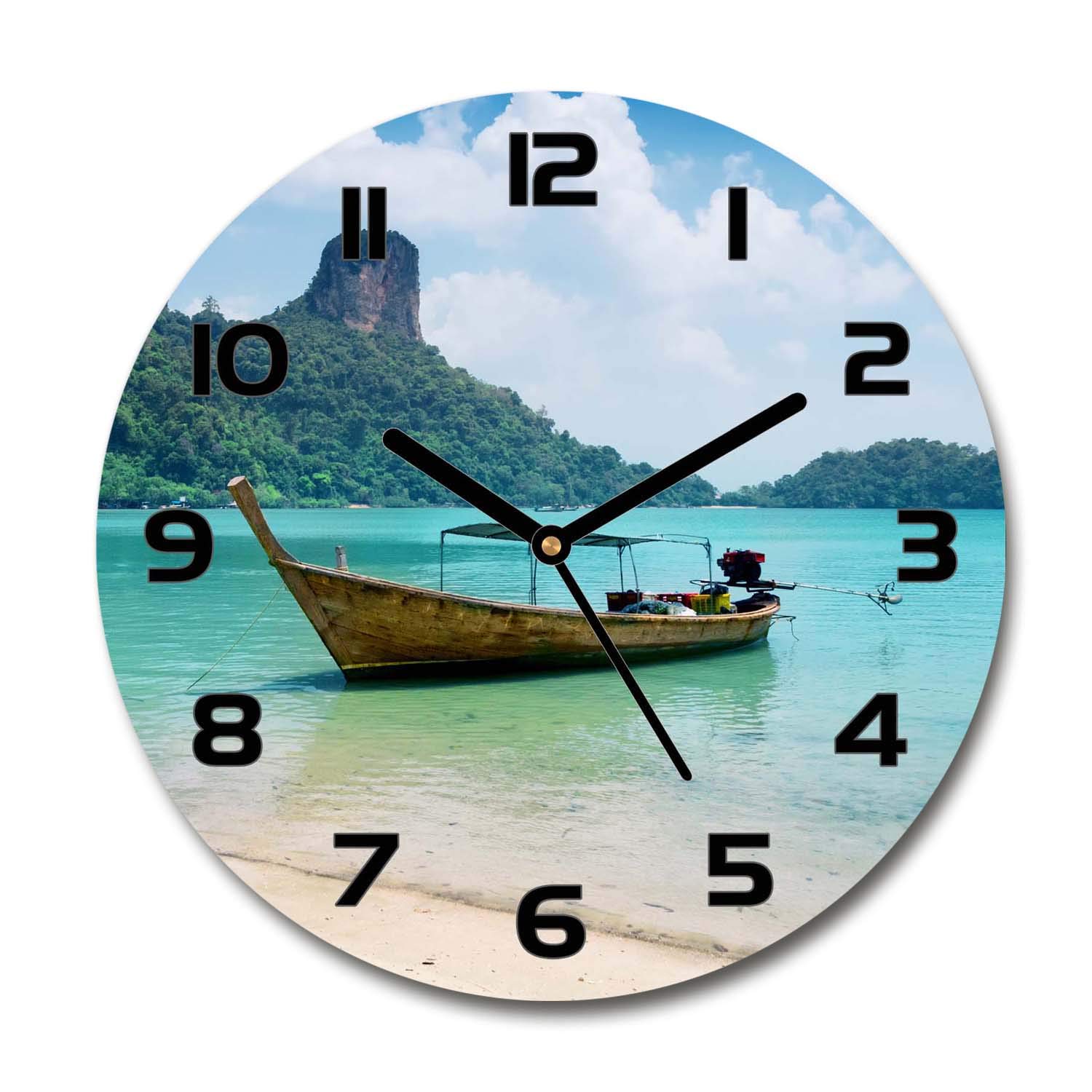 Horloge en verre sécurité 60x60cm Tulup au design contemporain