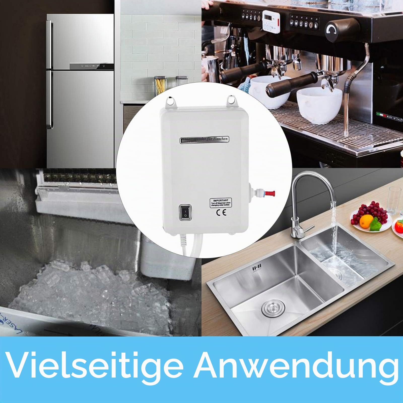 VEVOR Abgabepumpe 3,78 l/min, Wasserpumpe 35 W, Wassersystem in Flasche, 40 PSI 11-22 l, Wasserversorgungssystem in Flaschen