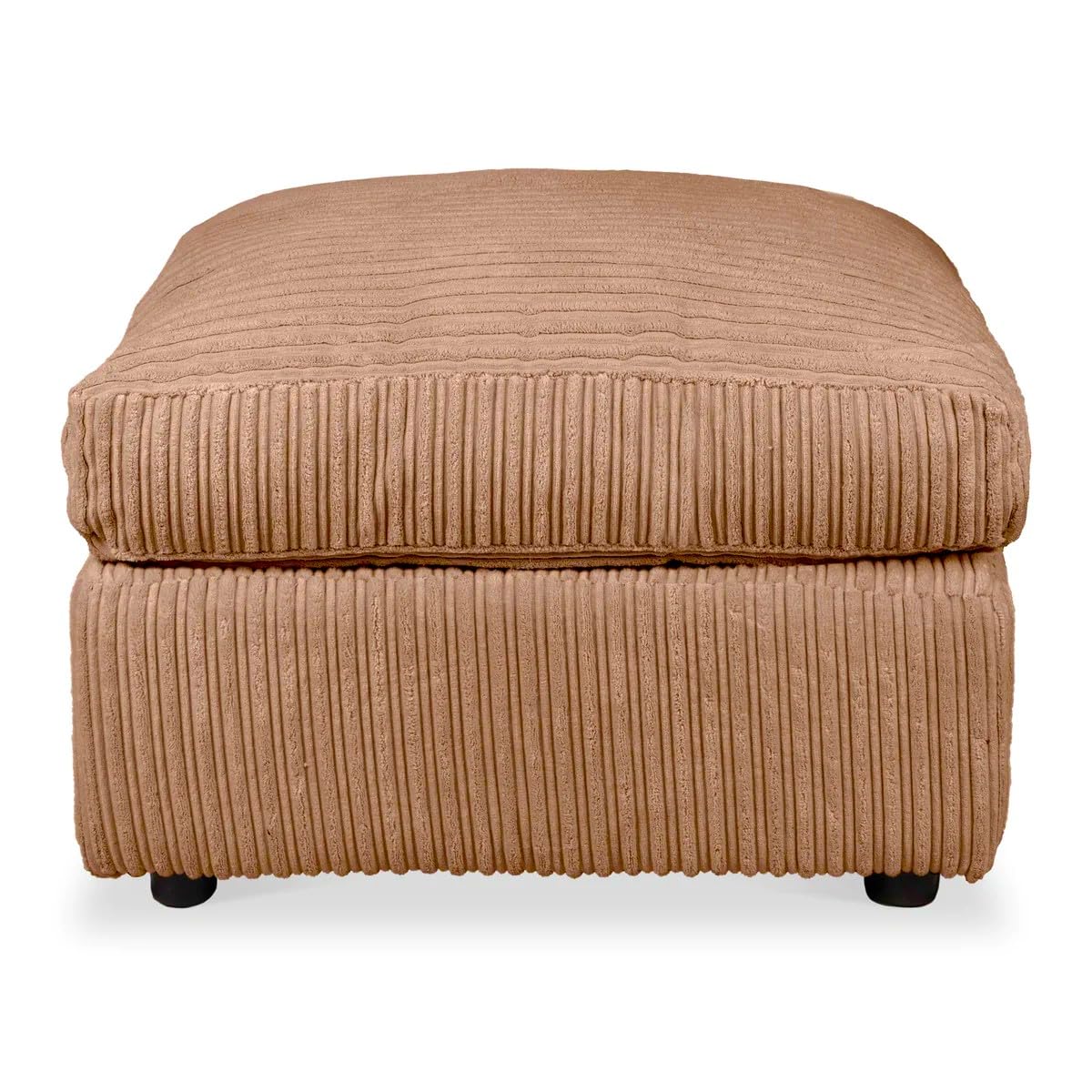 jumbo cord fabric essential footstool large size (Coffee)