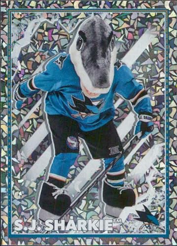 2022-23 Topps NHL Sticker Collection #394 S.J. Sharkie San Jose Sharks Foil Hockey Card - GotBaseballCards