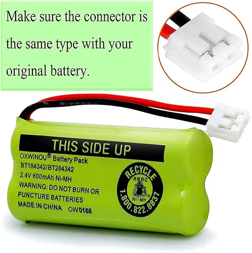 Miniatura 9 de OXWINOU BT18433 BT-18433 BT28433 BT184342 BT-184342 BT284342 BT1011 BT-1011 BT-1011 - Batería de repuesto para BT-8300 BATT-6010 89-1326-0000 89-13