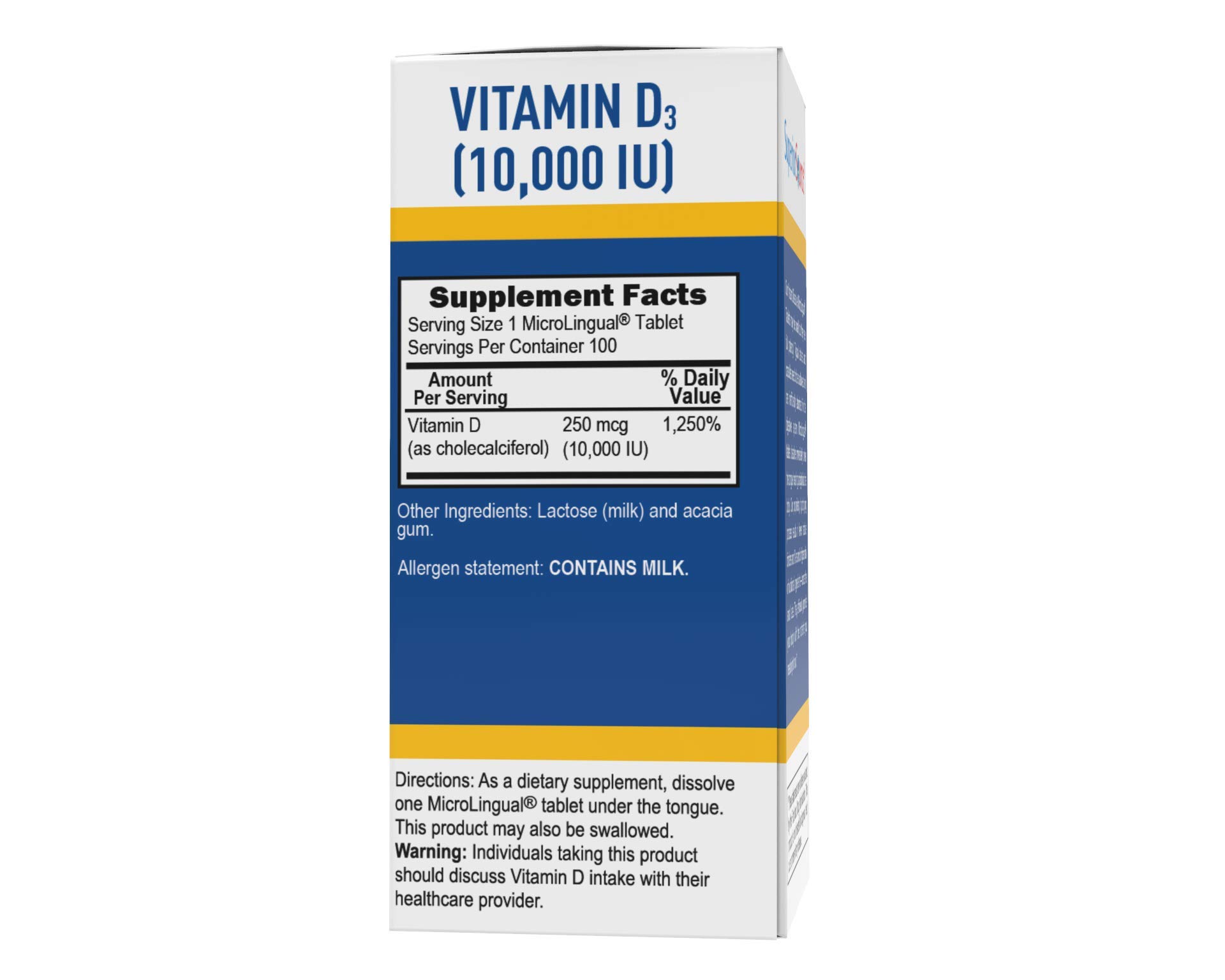 Snapklik.com : Vitamin D3 10000 IU, Quick Dissolve MicroLingual Tablets ...