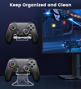 AIfasterfly PC Controller with Holder, Wireless Bluetooth Controller, 1000mAh Battery, with Hall Effect Joysticks & Triggers, No Dead Zone, No Stick Drift, Controller for PC, Switch, iOS and Android