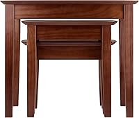 Vista 7 de Winsome Bradley Nesting Tables, for Living Room, Walnut, Set of 3