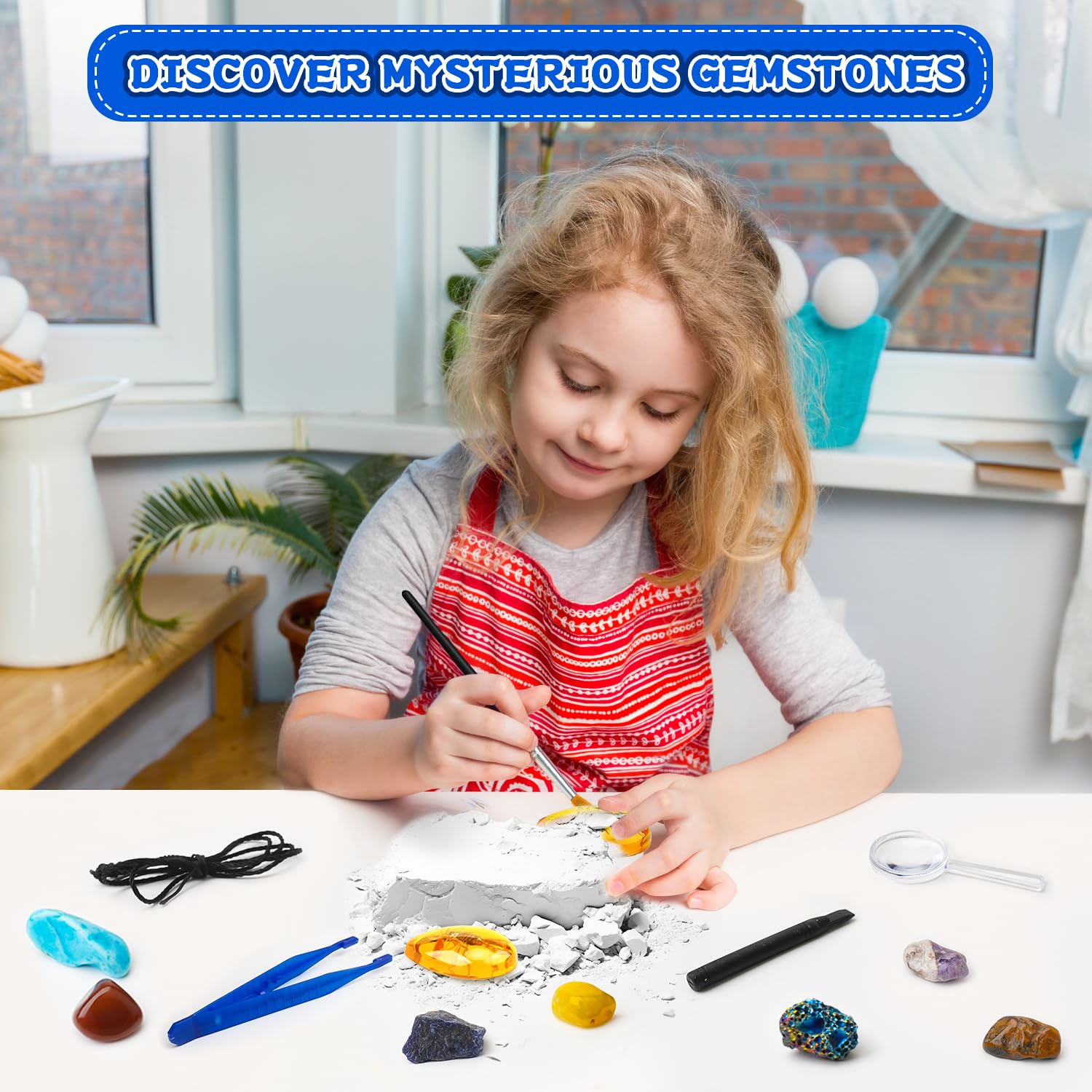 Adventskalender 2024 Kinder, 24 Tage Weihnachts Adventskalender Countdown, Natürliche Edelsteine Mineralien Weihnachtsgeschenke für 6 7 8 9 10, 12 Jahre Jungen Mädchen