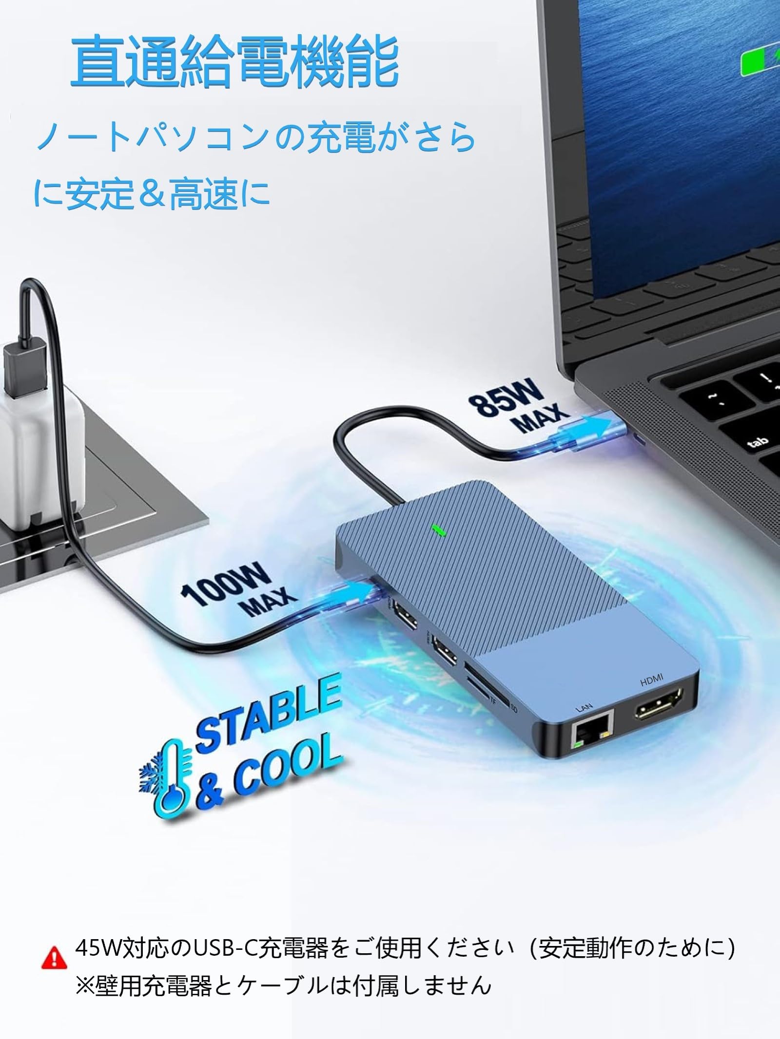 12-in-1 USB C Docking Station mit 100W PD-Ladung, 4K Triple-Display (HDMI/DP), Gigabit LAN, USB 3.1 Gen2 (10Gbps), SD/TF-Kartenleser für MacBook/Dell/ASUS/Xiaomi/Huawei Type-C Geräte