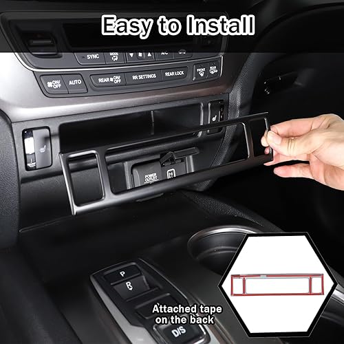 Miniatura 5 de Cubierta de marco de botón de calefacción para asiento de consola central de automóvil para Honda Pilot 2016-2022Ridgeline 2017-2023Passport