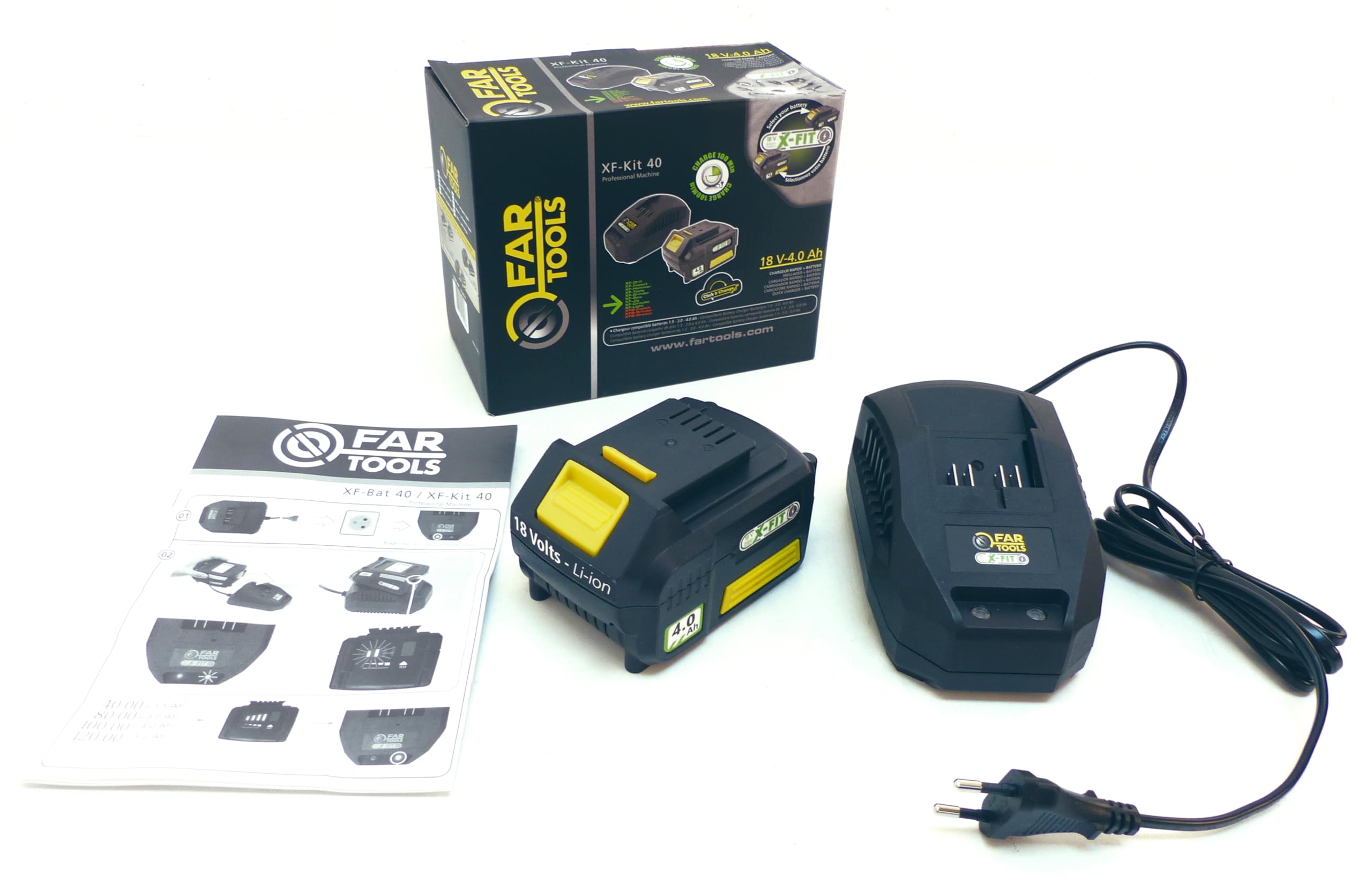 Fartools XF-Kit -40 Batería 4,0 Ah con cargador rápido