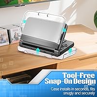 Vista 7 de TNP - Funda compatible con Nintendo 3DS XL LL 2015 - Carcasa rígida transparente ultra transparente [nuevo diseño modificado sin bisagras]