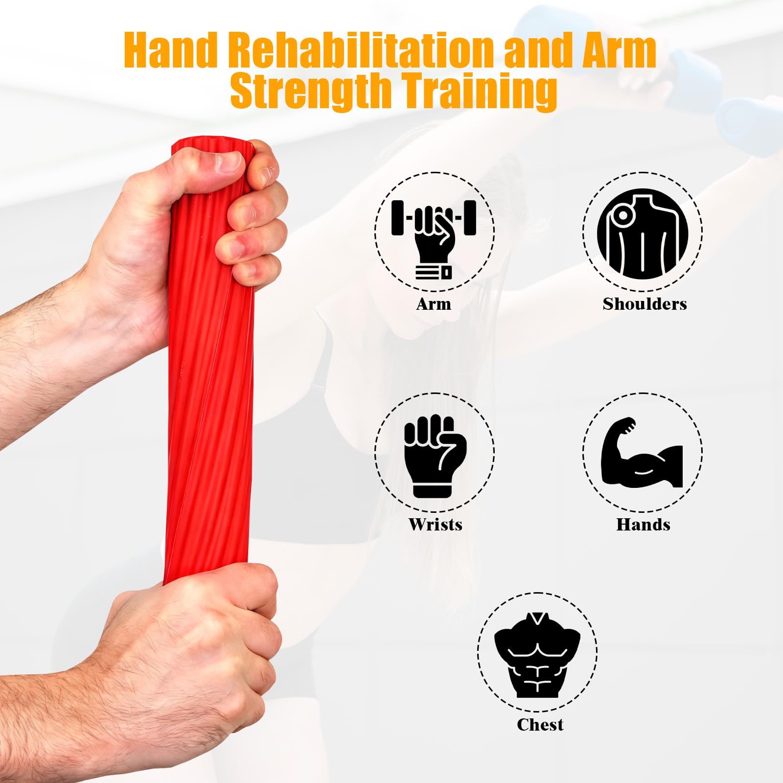 4 Piezas Barra de Terapia Flexible, Barra de Resistencia Flexible, Varilla de Terapia de Codo de Tenista, Mejorar la Fuerza de Agarre, Barra para Codo de Golfista, Aliviar el Dolor