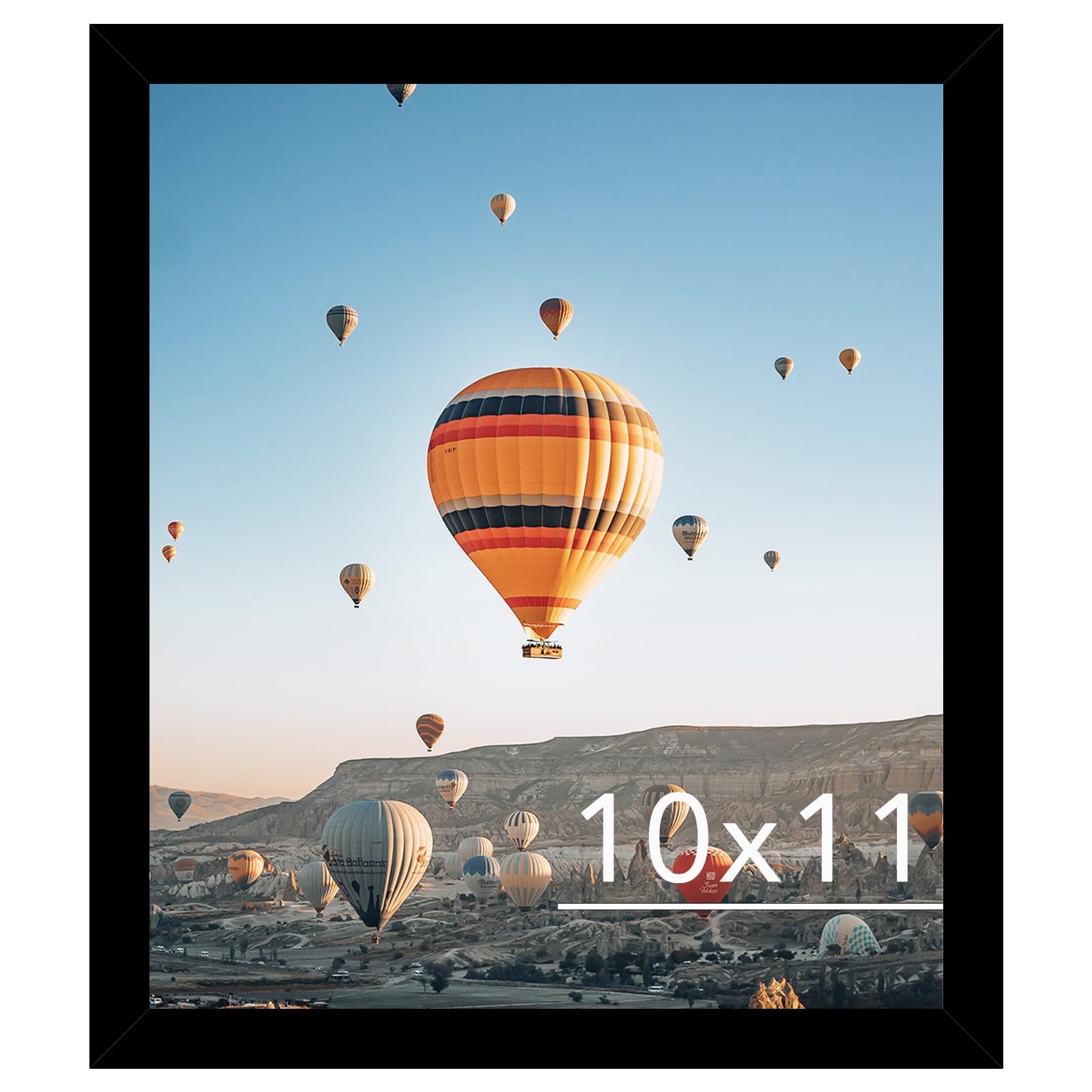 JCJMY 10x11 Picture Frame Black for Wall Hanging, Wall Mounting Horizontally or Vertically, 10 x 11 Wall Gallery Poster Photo Frame with Shatter Resistant Plexiglass, Black