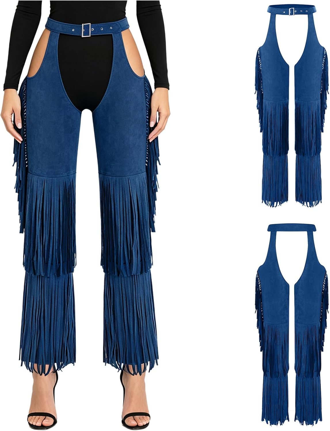 Women Assless Trousers Motorcycle Riding Pants Western Costume