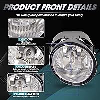 Vista 4 de Conjunto de lámparas antiniebla de conducción para Nissan Maxima 2000-2001 2000-2003 Sentra 2001-2004 Frontier 2002-2004 Xterra reemplazo de luz