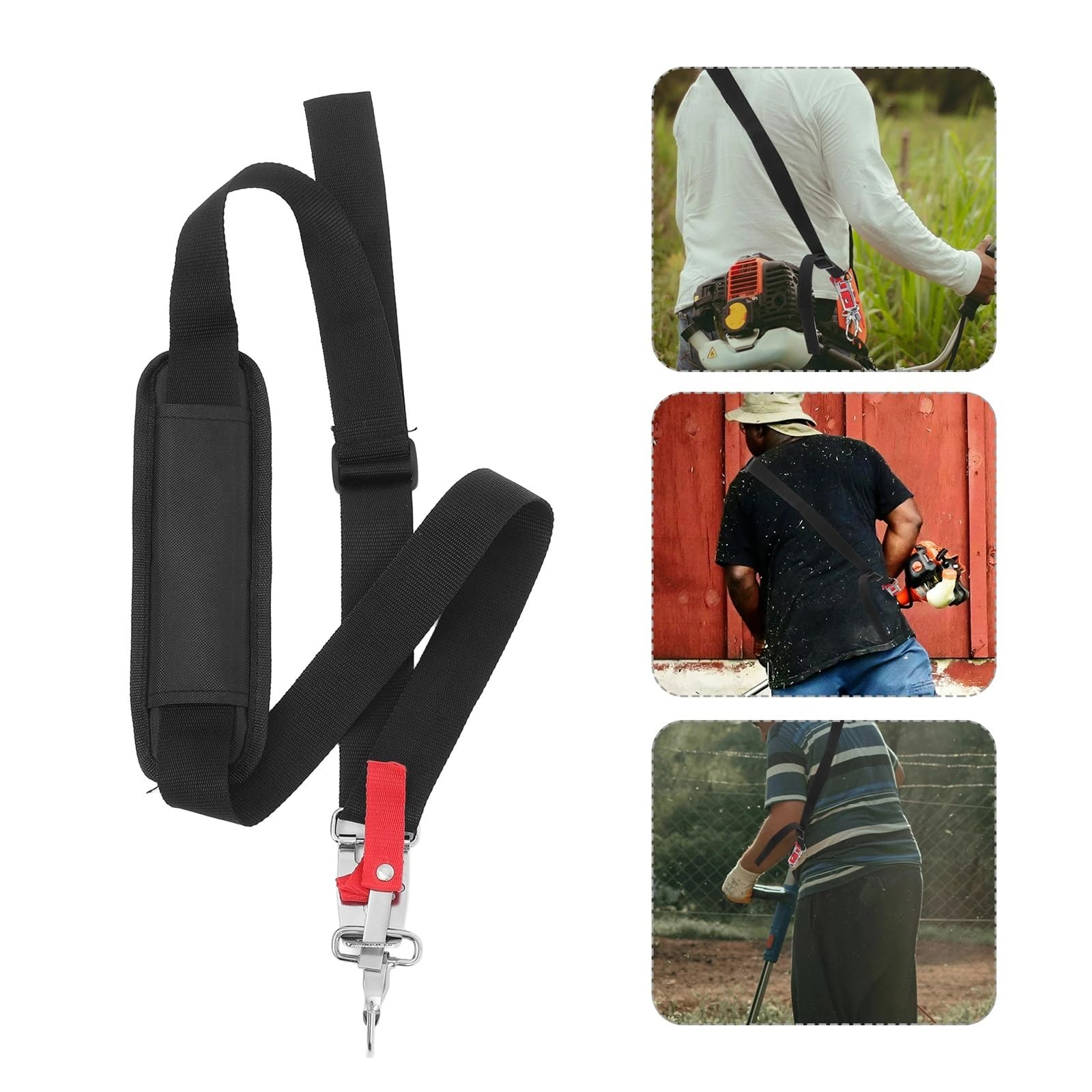 Lot de 2 sangles d'épaule pour tondeuse à gazon, coussinets doux, épais, réglables pour débroussailleuse, souffleur pratique, facile à utiliser, sûr, respirant, outils de jardin