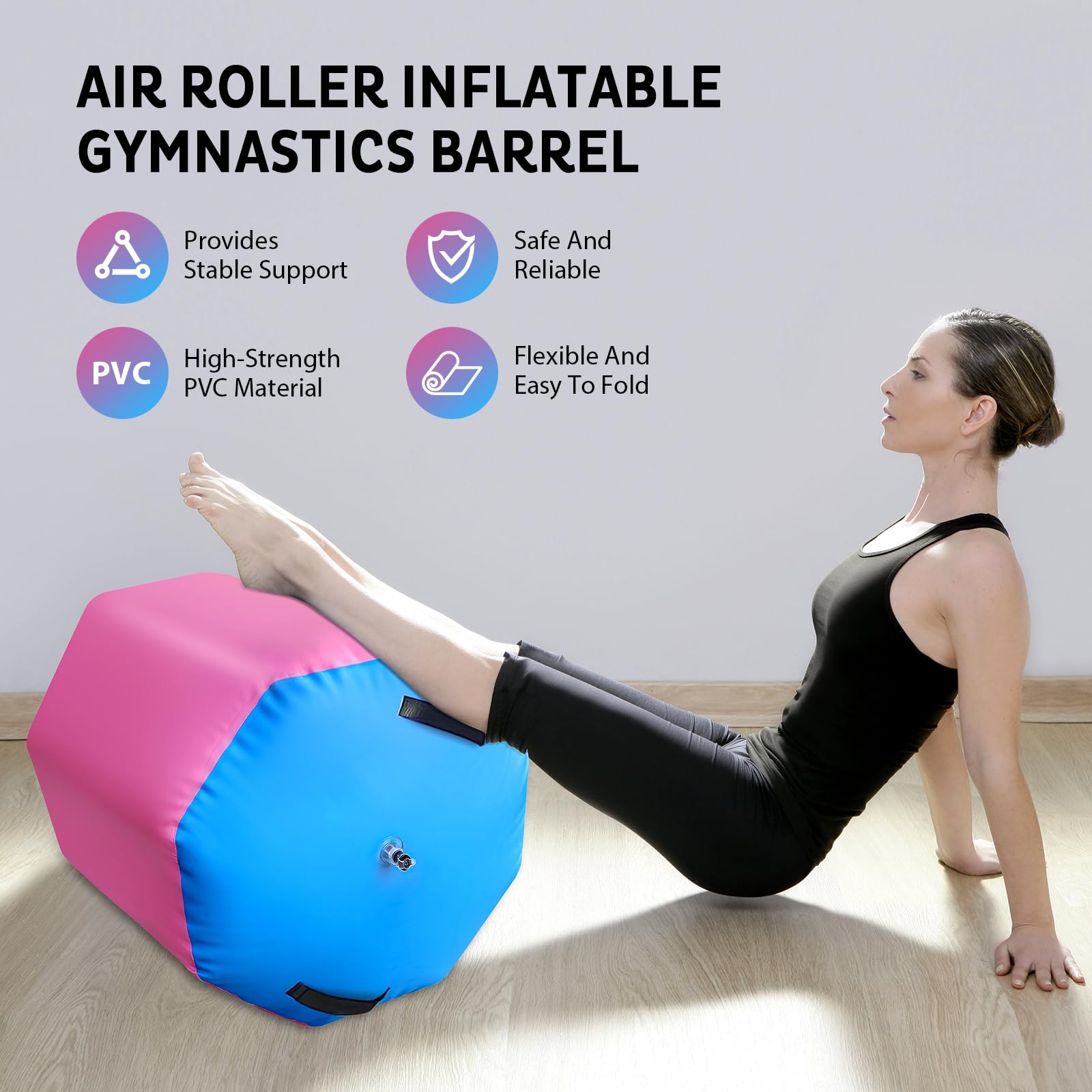 Colchoneta Airtrack Inflable 70x90cm para Yoga, Gimnasia y Entrenamiento en Casa