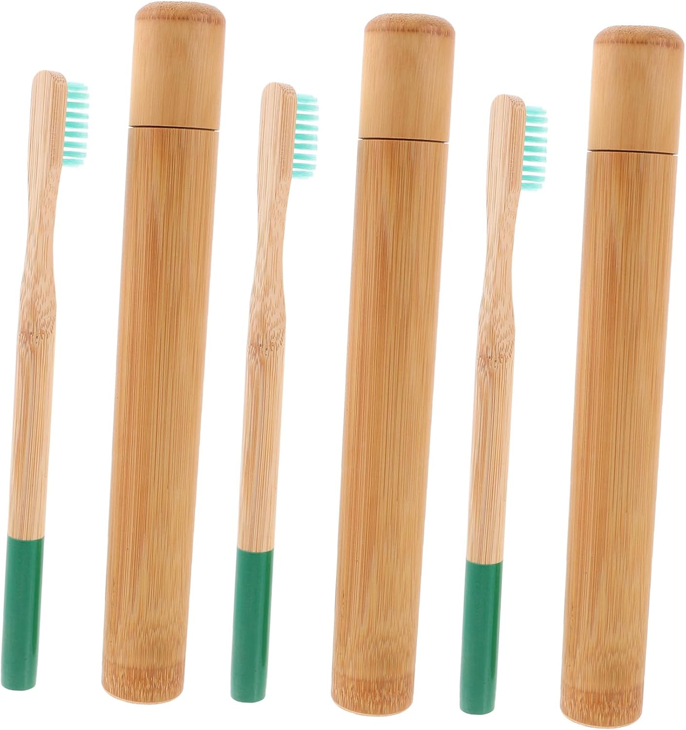 VICASKY Degradable Toothbrushes with Case Travel Compact Portable Kit Lightweight Disposable Oral Care Random Colors for Camping Business Trips Random Color