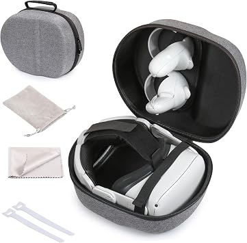 VR Headset Carrying Case,for Oculus Quest 2/3 All-in-One VR Gaming Headset and Touch Controllers,Gaming Accessories Compatible with Oculus Quest 2/Meta Quest 3