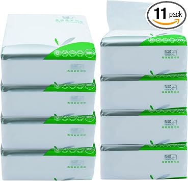 8 Packs Pocket Facial Tissues, Disposable Tissue Napkins, Travel Size Tissue Packs, 3-Ply, 300 Sheets per pack