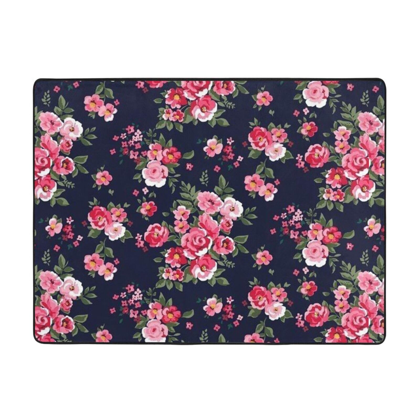 Tapis flanelle pivoine de qualité supérieure 160x122 pour une décoration raffinée