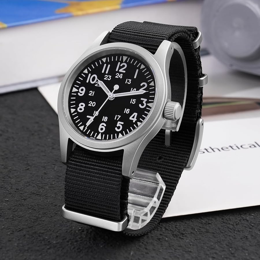 Amazon | Militado ML05 38mm VH31 クォーツウォッチ - ドーム型