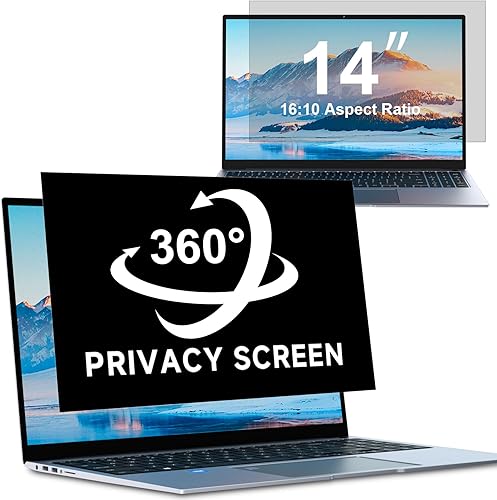 ZOEGAA Pantalla de privacidad para laptop de 4 vías de 360 ° para computadora de 14 pulgadas 1920 x 1200P (16:10), pantalla de privacidad extraíble