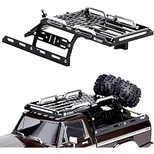 Aluminum Bed Rack & Spare Tire Carrier Set for 1/18 TRX4M F-150 High Trail Crawler Truck Upgrade