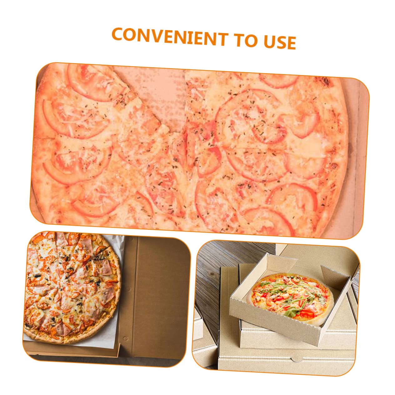 IMIKEYA 15 Scatole Per Cottura Forniture Per Cottura Piccole Scatole Per Pizza Scatole Per Cibo Marrone Kraft Contenitori Per Pizza Scatole Per Pizza In Cartone