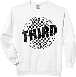 Team Third Grade Teacher Student Back To School 3rd Grade Comfort Colors Adult Sweatshirt