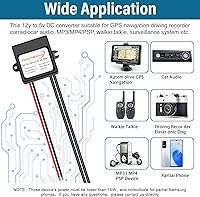 Vista 5 de 2 piezas DC 12V 24V a 5V 6A 30W adaptador de corriente con doble USB hembra convertidor reductor DC módulo buck