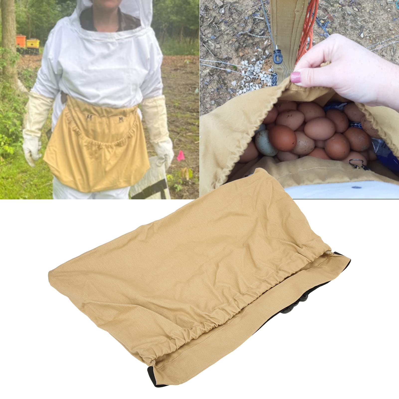 Socobeta Delantal de Recolección de Frutas, Bolsa de Recolección de Frutas de Jardín, Delantal de Recolección de Jardín de Oxford para Frutas, Cítricos Y Verduras(Caqui),Almacenaje de Camping
