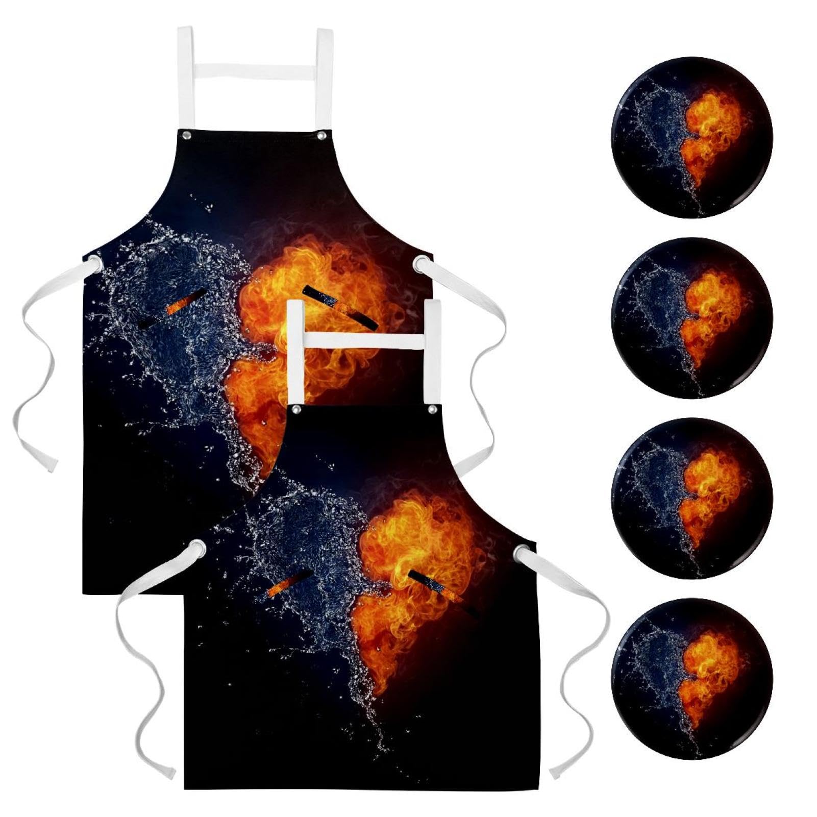 Tablier de serveuse pour restaurant et bar avec broches d'ajustement - 7