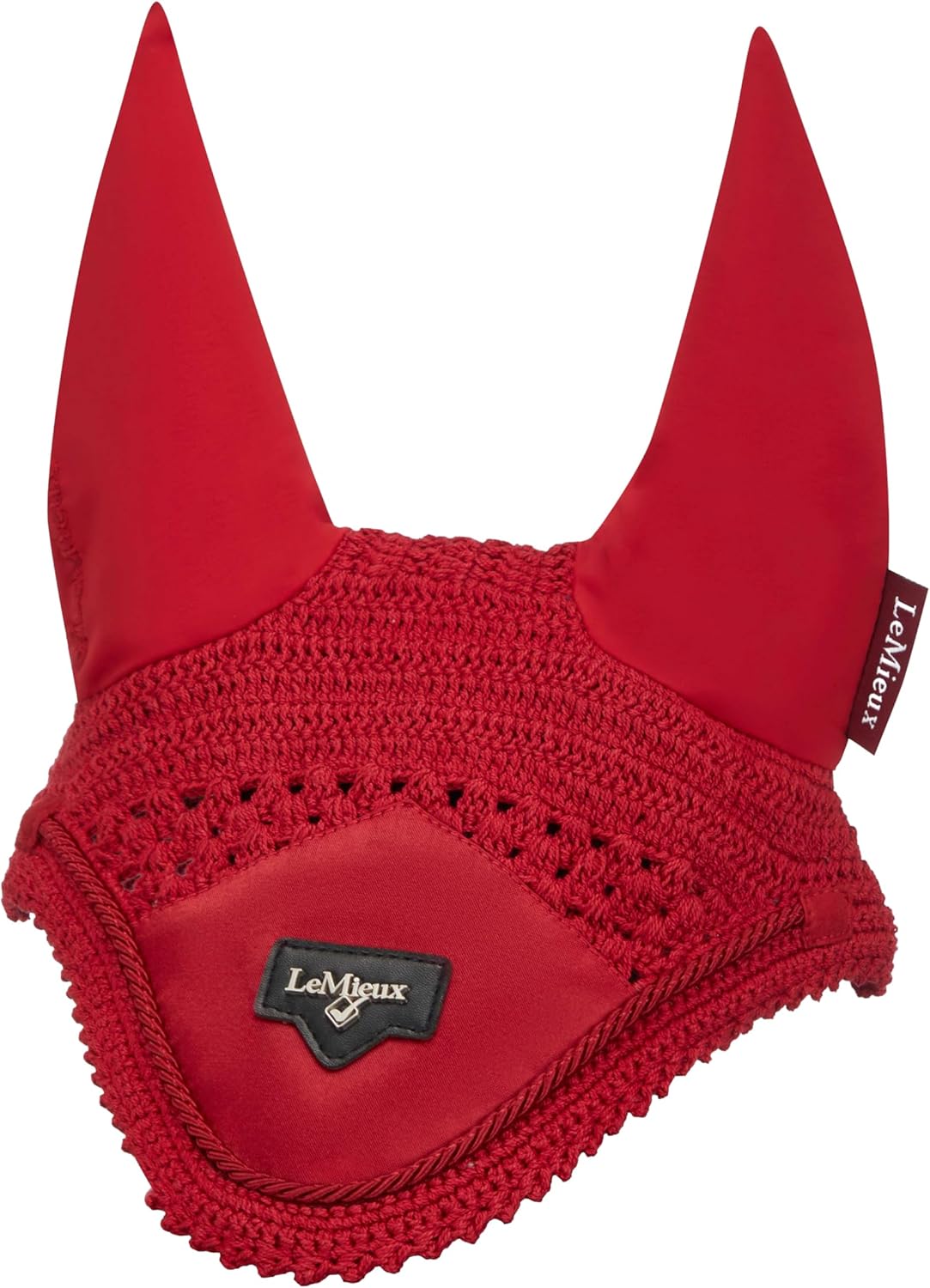 LeMieux Loire Ear Bonnet with Soft Lycra Ears - Close Knit Crochet - Comfortable Fit Equestrian Mask - Sport Horse Wear Fly Protection