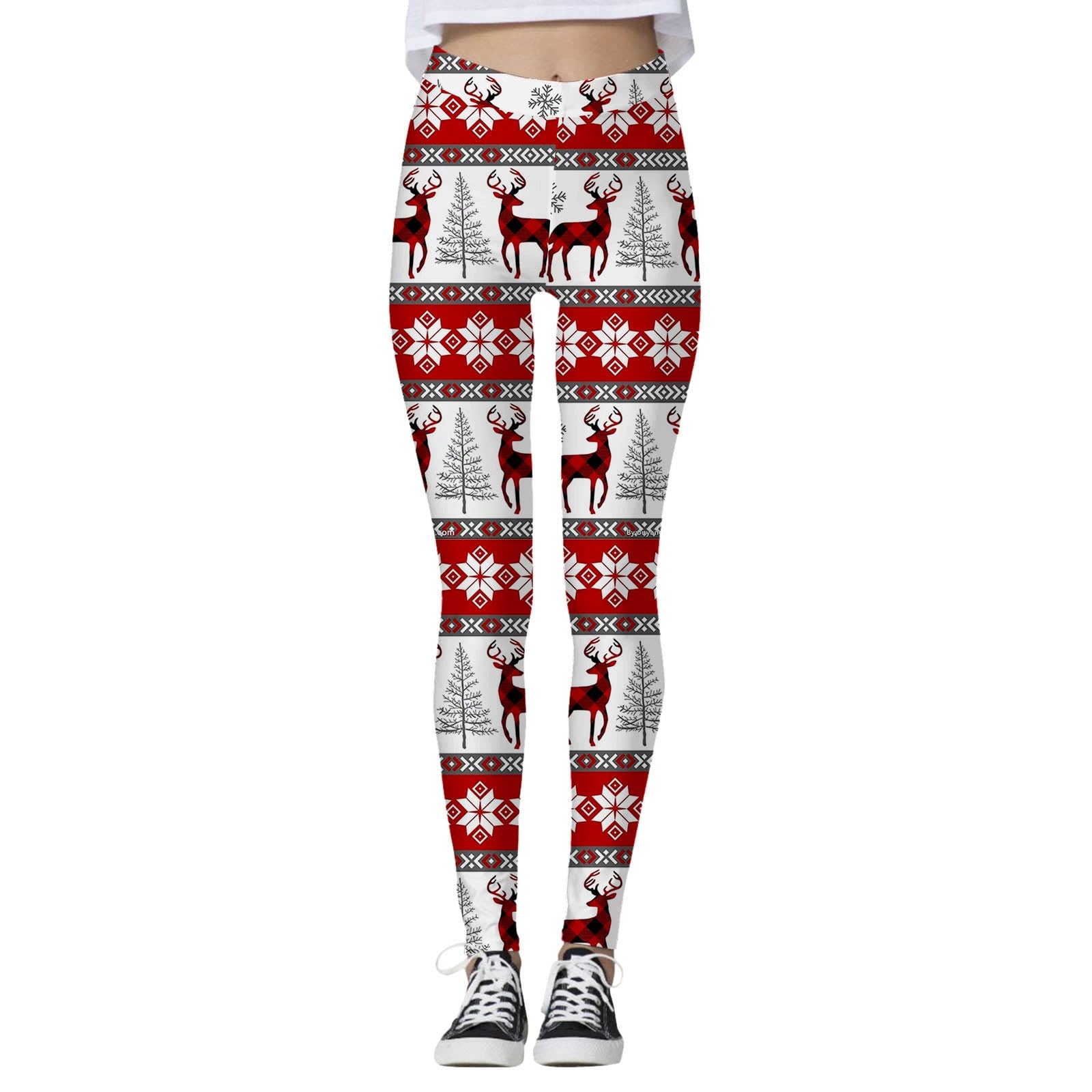 Leggings Invernali Da Donna, Pantaloni Invernali Trekking Donna Leggings Plus Size Stampa Corsa Sci Divertenti Sportswear Con Grafica Di Natale Alla Moda Skinny Collant Cosplay