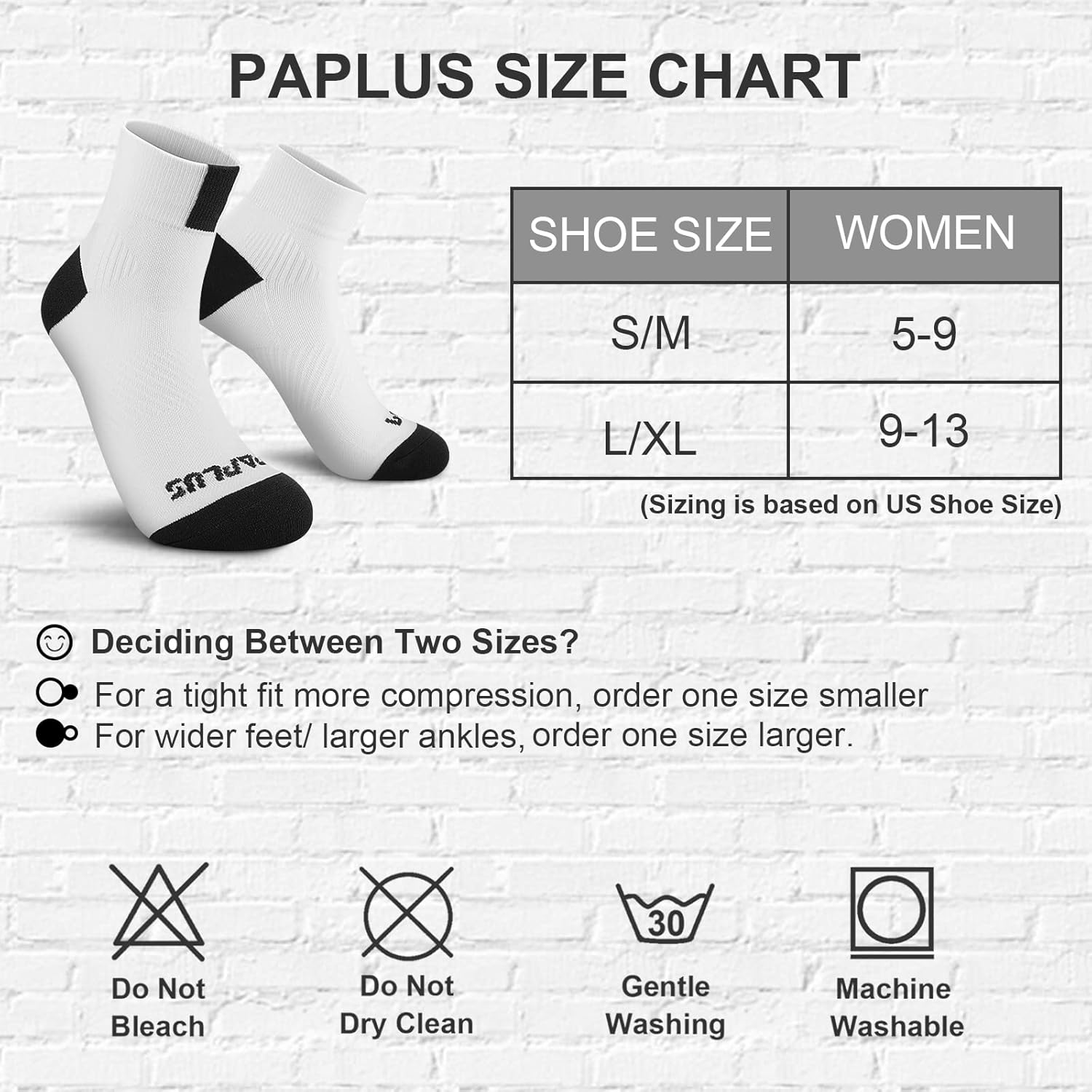 PAPLUS Ankle Compression Socks for Women 6 Pairs, Running Athletic Socks with Arch Support，Plantar Fasciitis Socks - Image 3