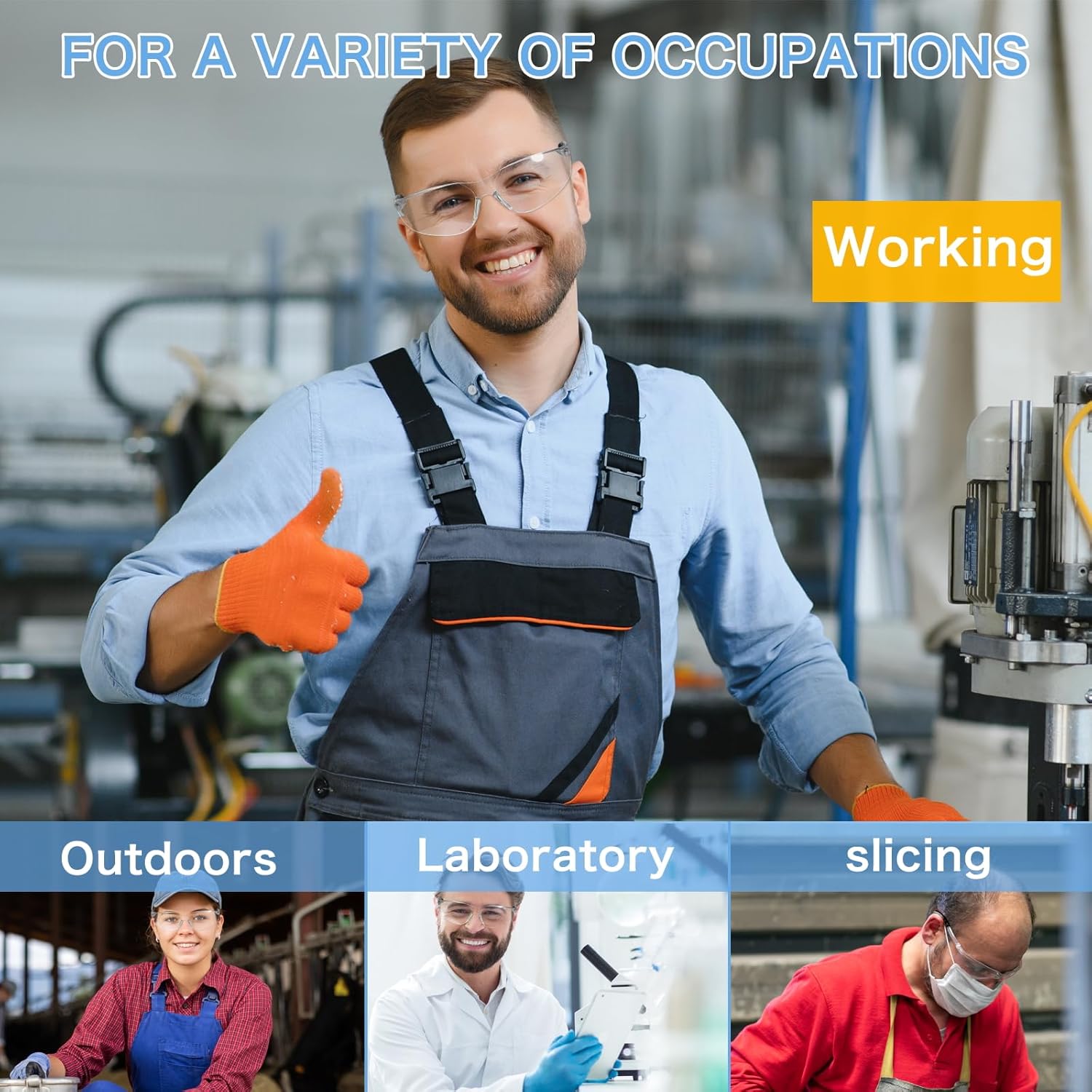 WFEANG Safety Glasses ANSI Z87.1 Certified for Men & Women - Durable Lab Protective Eyewear for Chemistry & Research - Image 7