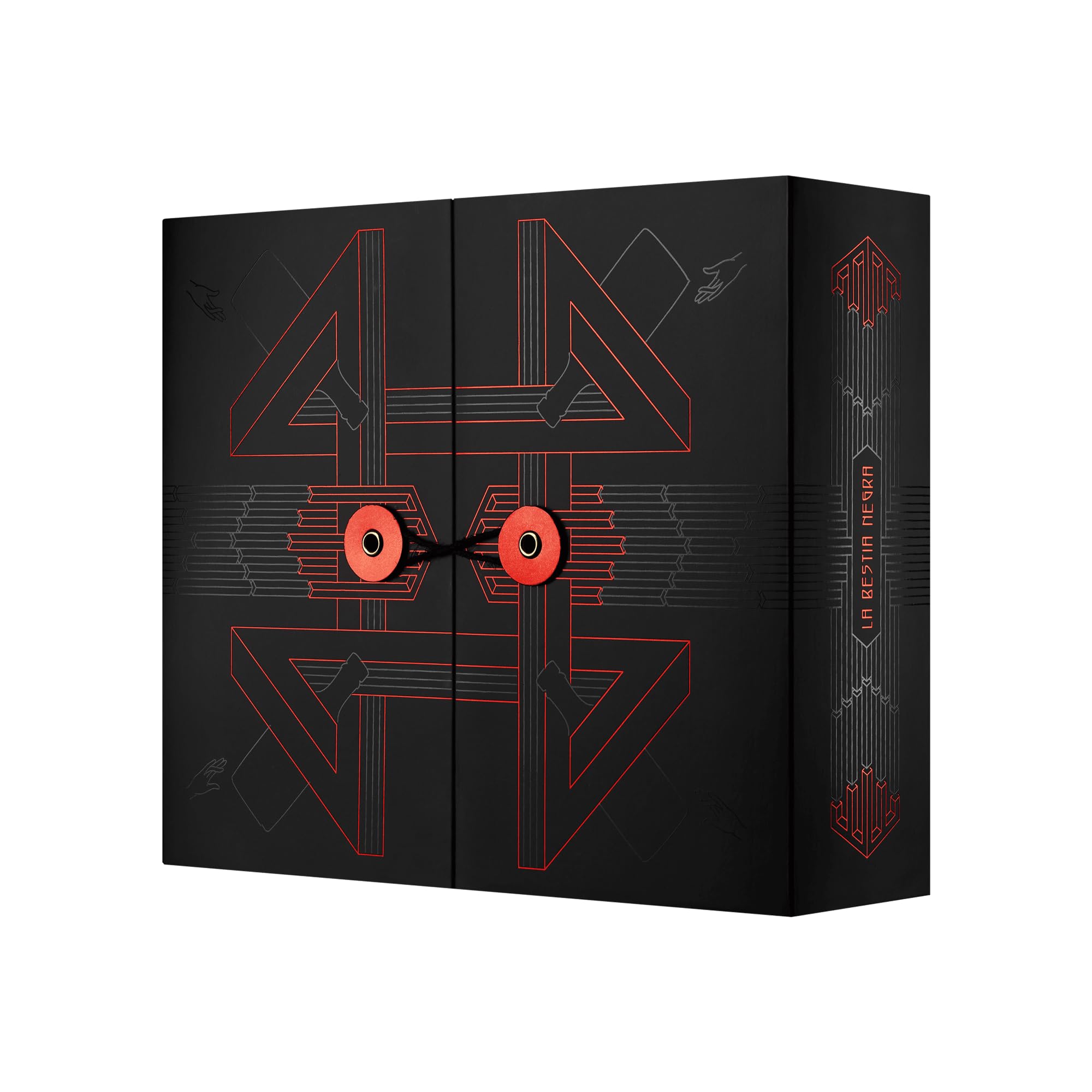The Illusionist La Bestia Negra Geschenkset | The Illusionist Gin FCB München Ed. | Premium Geschenkset mit 2 Gläser & Cocktailbuch | Beerig & Frisch | 45% vol. | 500ml Einzelflasche