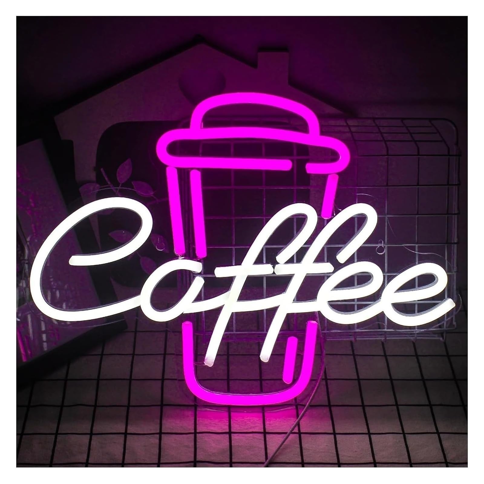 Insegna luminosa al neon Decorazione luminosa per neon tazza da caffè insegna a LED negozio per feste sala di compleanno