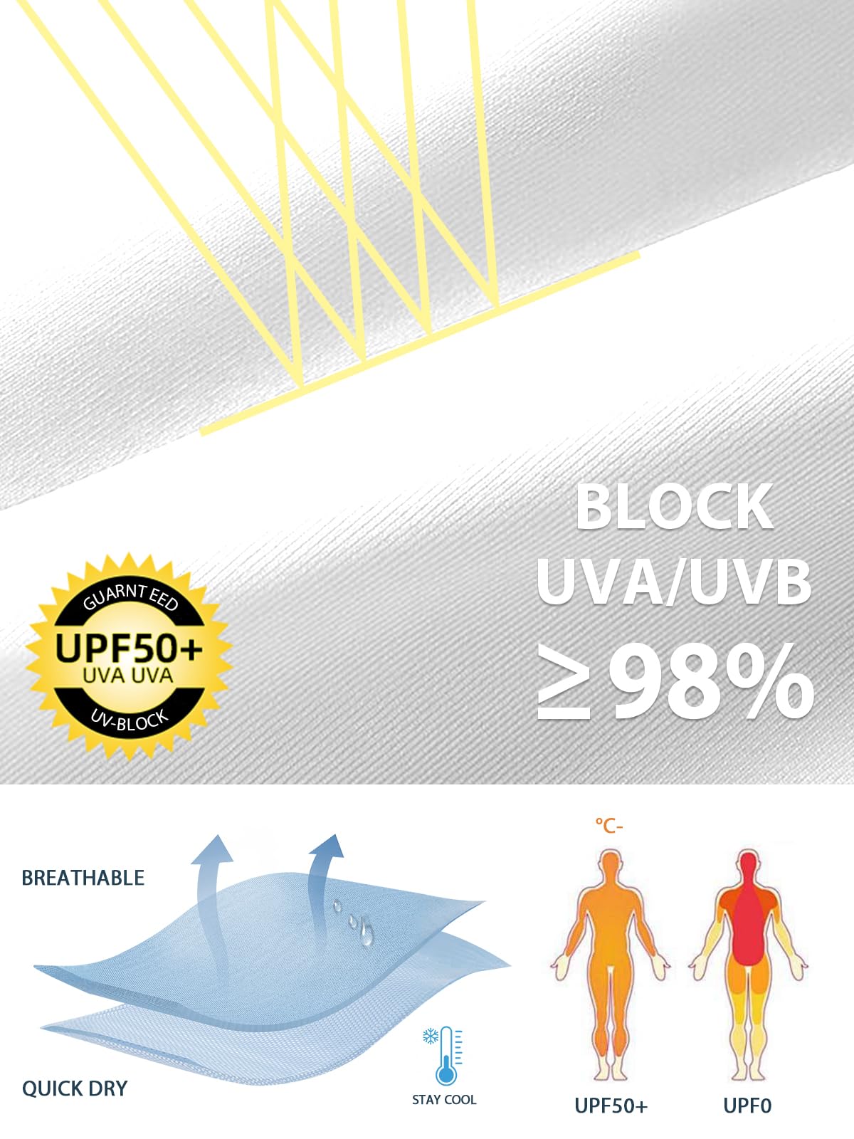 Ropa de protección solar para mujer, manga larga, UPF 50+