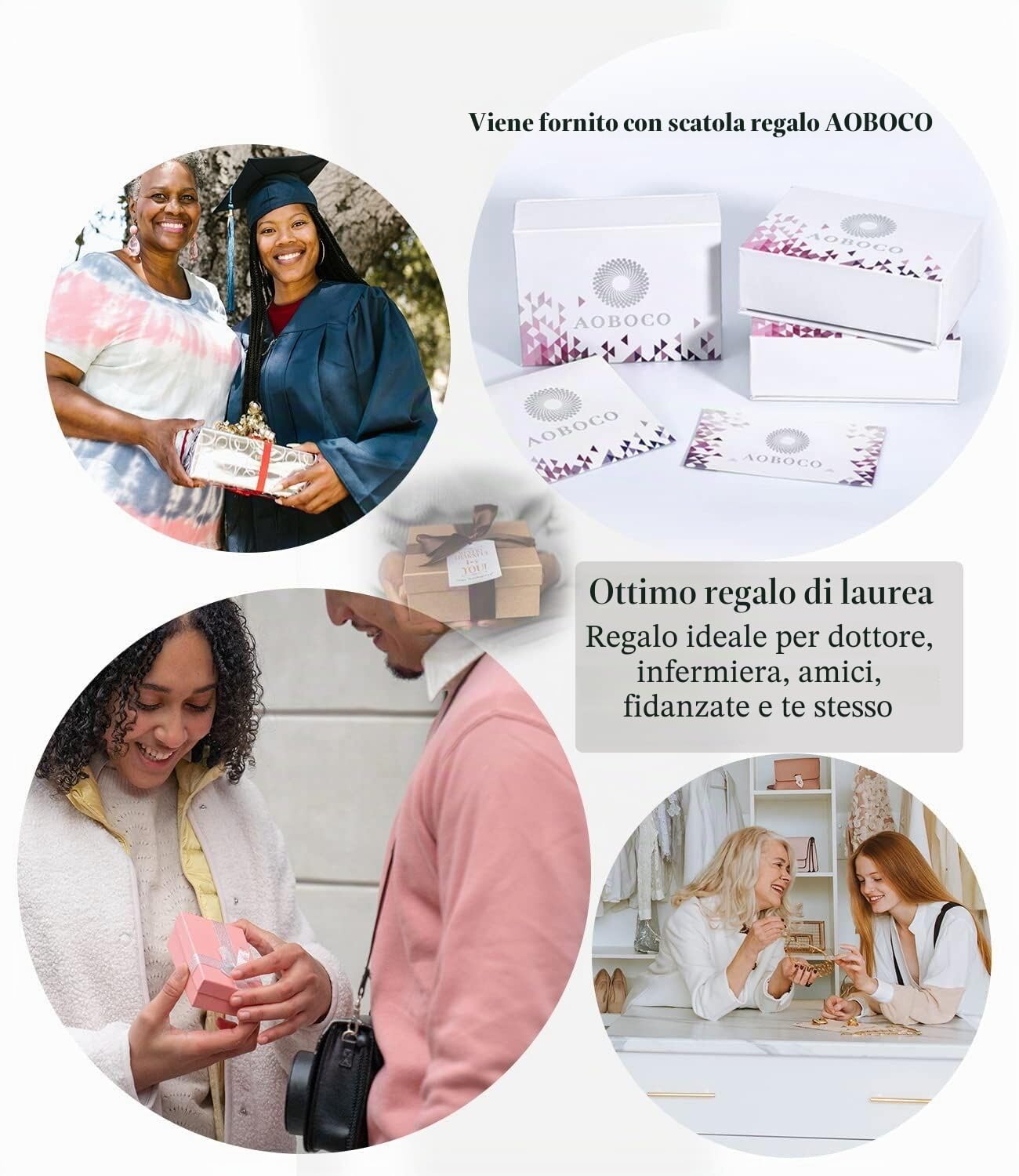 AOBOCO Orecchini Donna Argento 925 Pendenti Cuore Orecchini Cristallo Stetoscopio Gioielli Regali per Medico Infermiera Studenti di Medicina