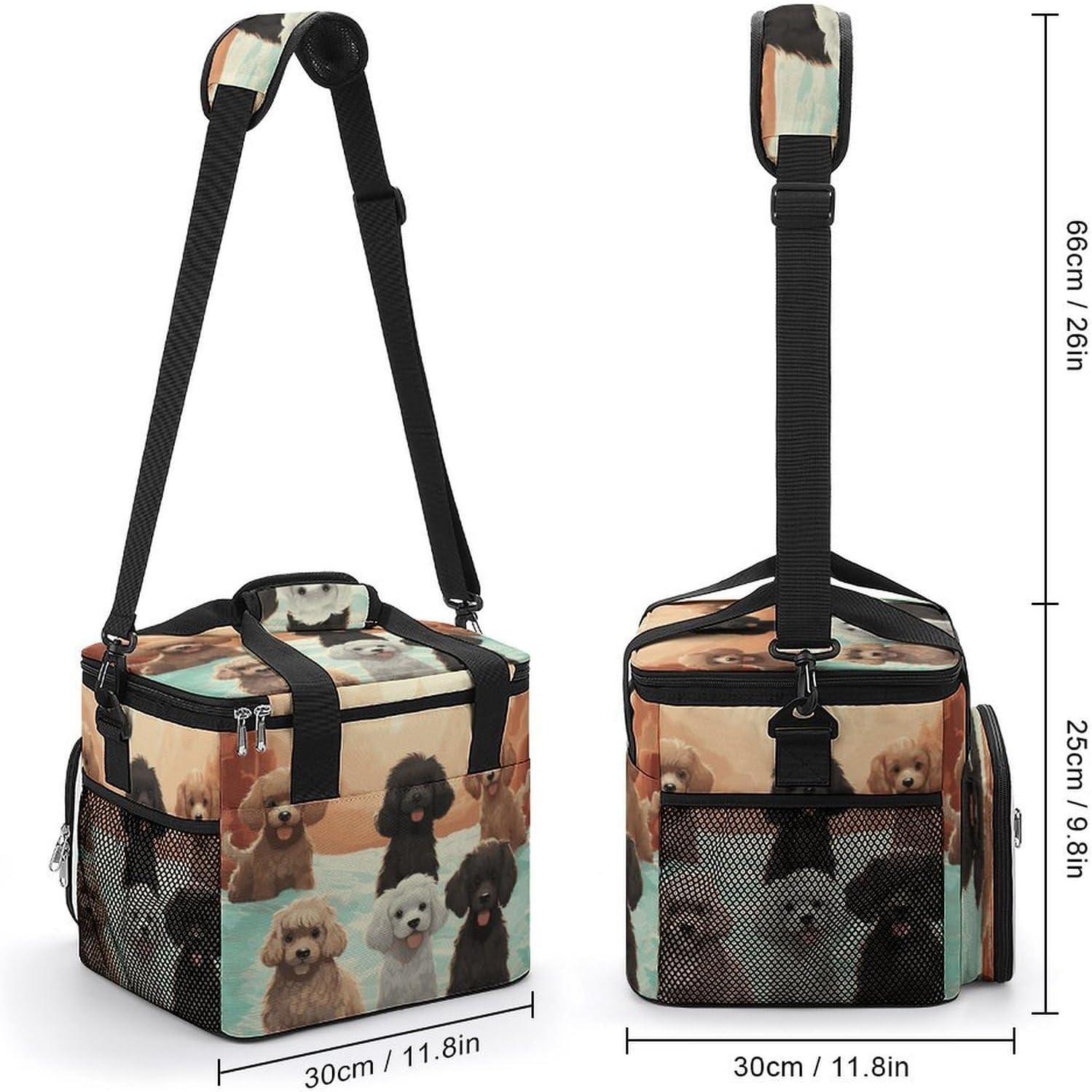 Poodles Dogs Cooler Bags Portable Soft Cooler Bag Lightweight Ice Chest Insulated Lunch Bags Camping Cooler Bag Cooler Lunch Tote Coolers for Picnic Travel Beach