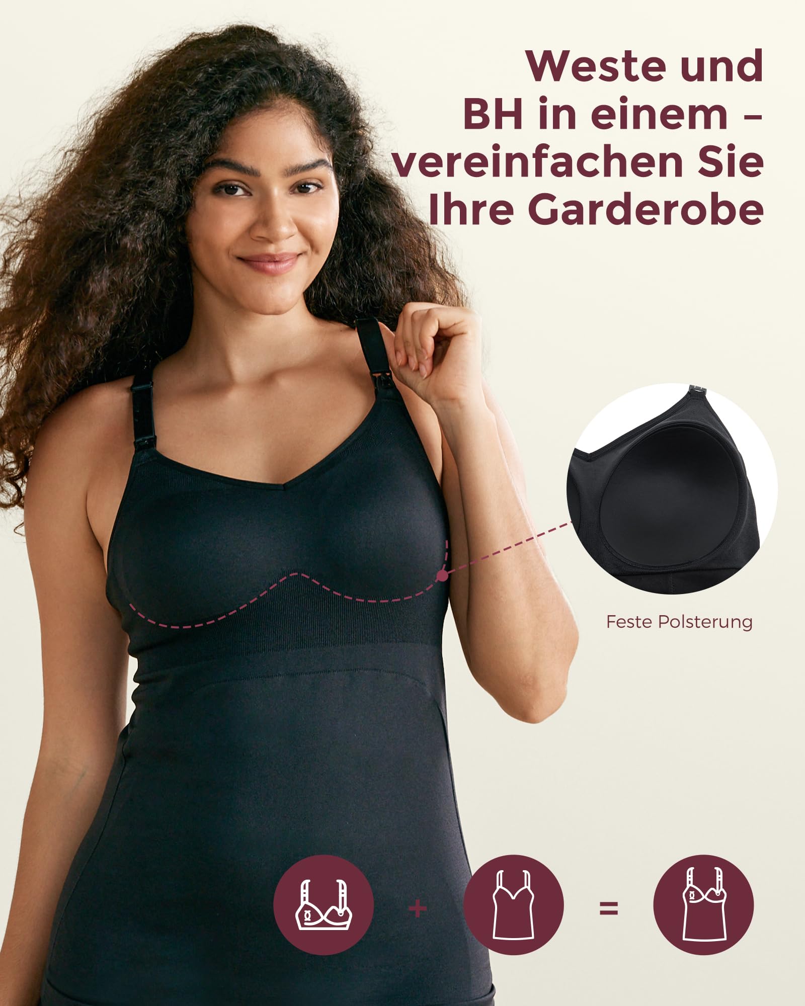 Momcozy Milchpumpe Mobile Style| M6, Tragbare Stillpumpe, Still-BH & Hands Free Pumping Tank Top, All-in-One-Pump- und Still-Tanktop für Damen Größe XL