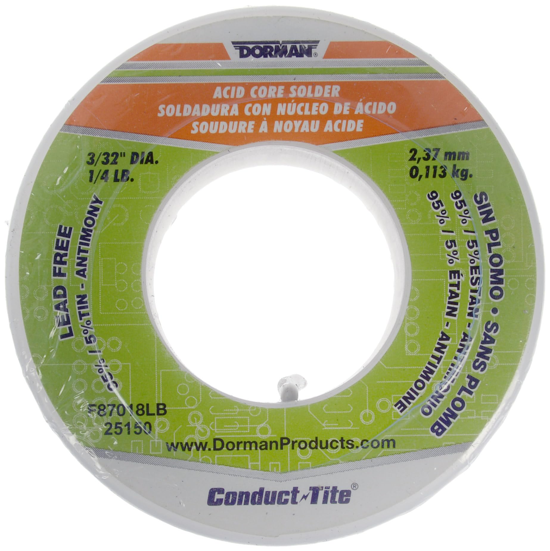 Dorman 87018 Lead-Free Acid Core Solder