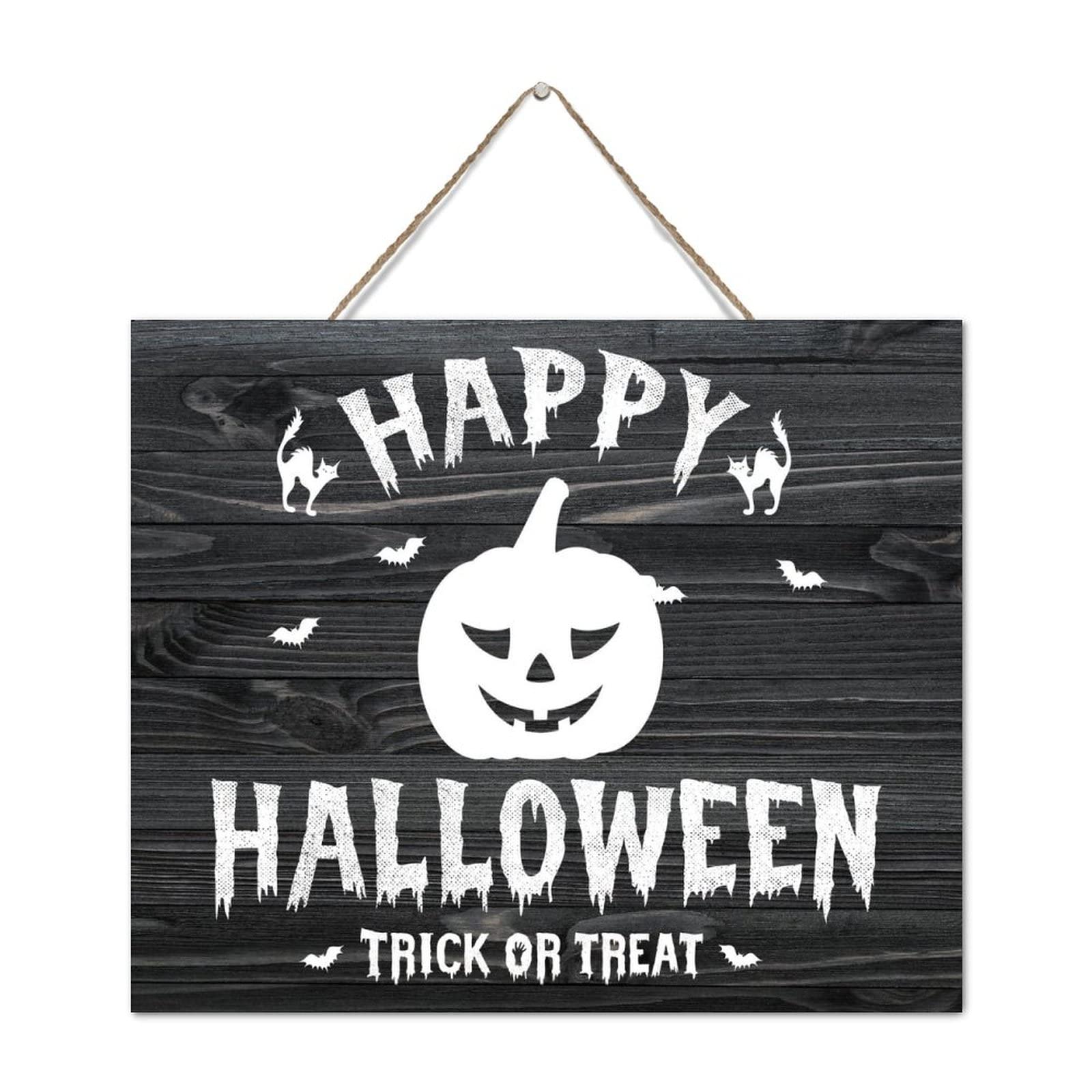 Panneau en bois Halloween pour décorer votre porche d'entrée rétro