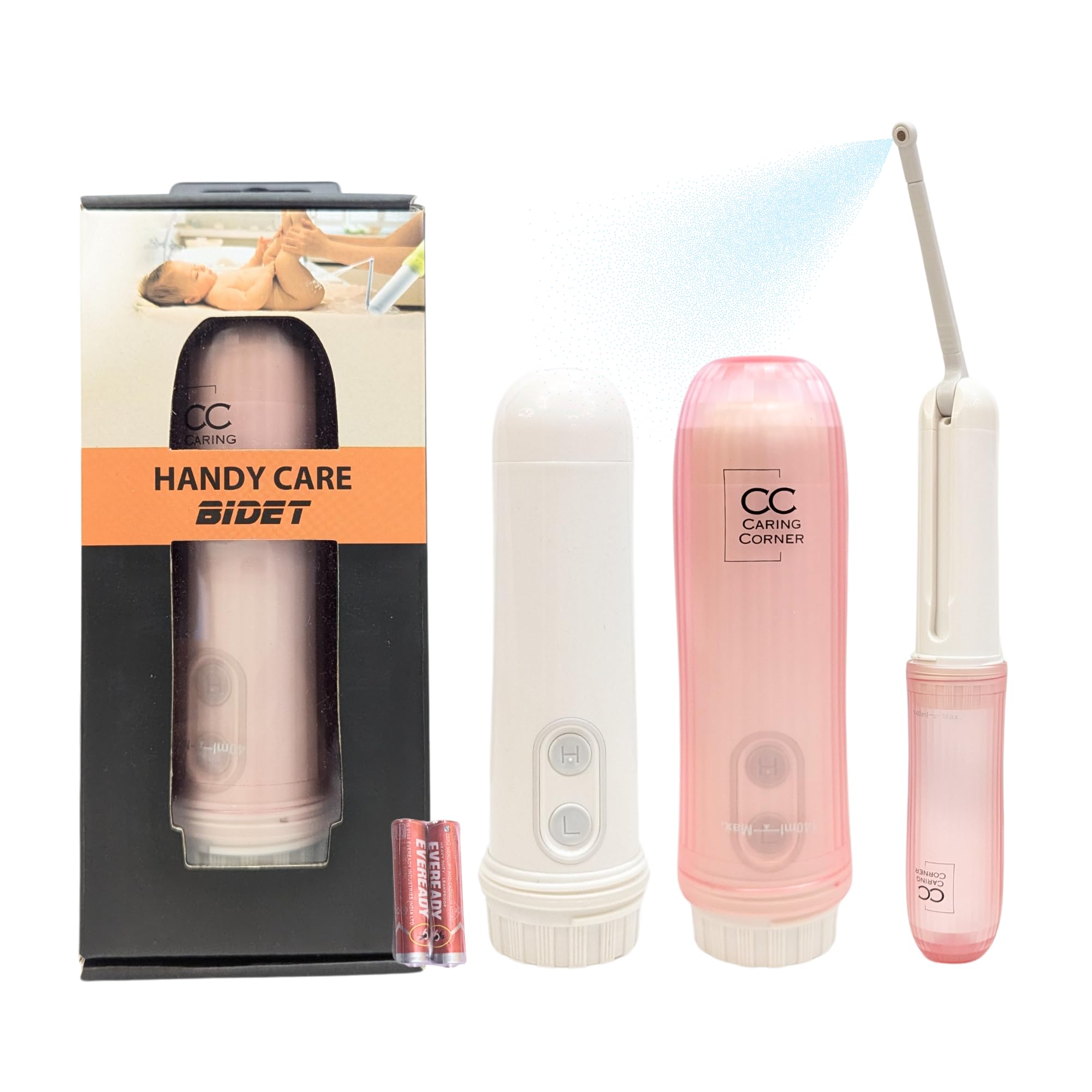 CARING CORNER Silicone Portable Jet Spray for Toilet | Travel-Friendly Handheld Bidet with Adjustable Nozzle & Dual Spray Modes | Family Hygiene & Cleaning Essentials (Pink) (B0D9DGX7JB) Amazon Price History, Amazon Price Tracker
